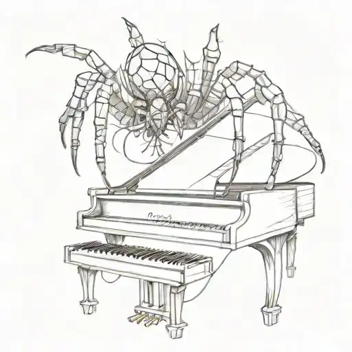 Spider Walking On Piano Keys