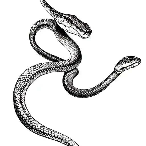 A Simple Sketch A Rattle Snake