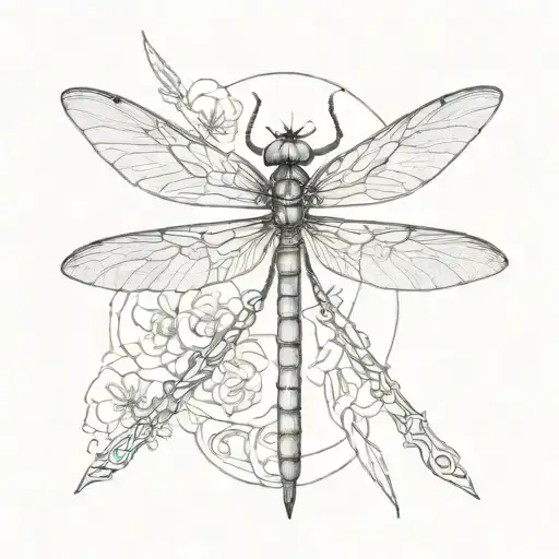 Dragonfly With Three Swords
