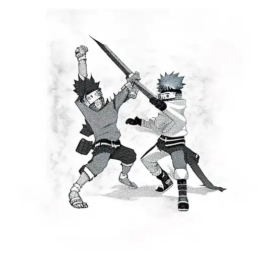 Naruto And Kakashi Fighting