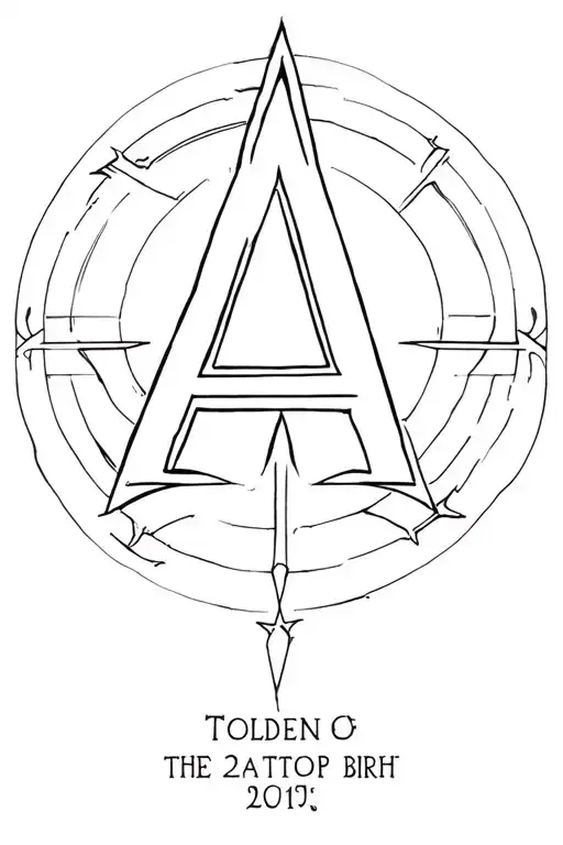 Toldering With The Date Of Birth And The Letter A In The Circle