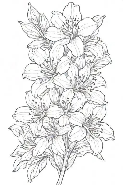 Alstromeria Flowers Black