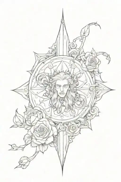 Gothic Memorial Tattoo For Brother