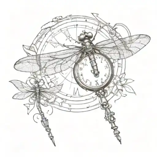 Dragonfly And A Stop Watch