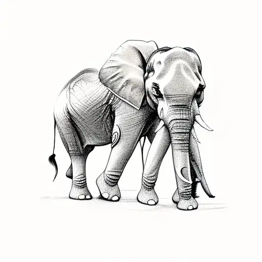 Mother And Father Elephants