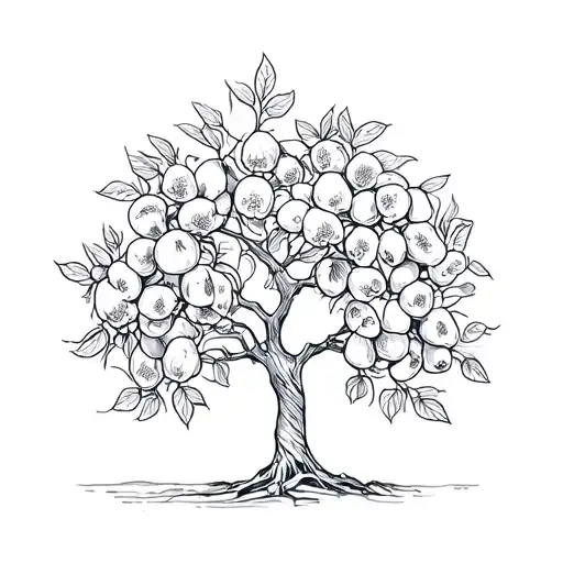 Fig Tree Line Drawing