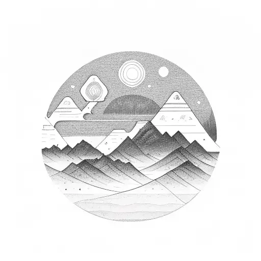 Sunset Mountain Scene