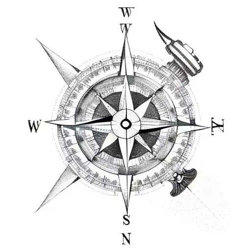 Compass With Arrow Through It