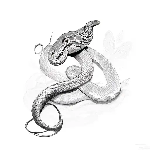 Snake Sword And Butterfly