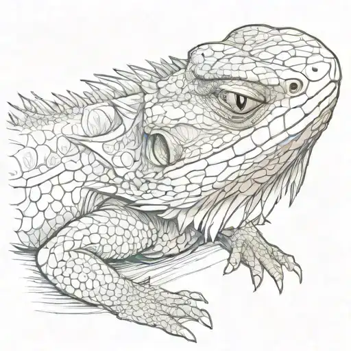 Bearded Dragon Face Looks Like Frog