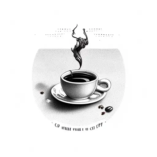 Cup Of Coffee With Honey Dripping Into It