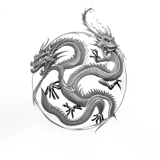 3 Dragons Coming Out Of A Fantasy Book