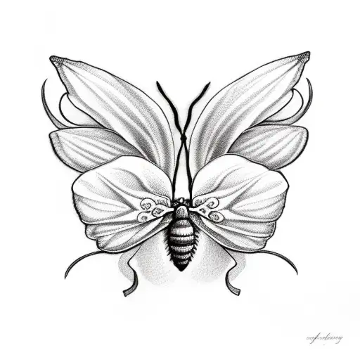 Moth With Lilly Of The Valley