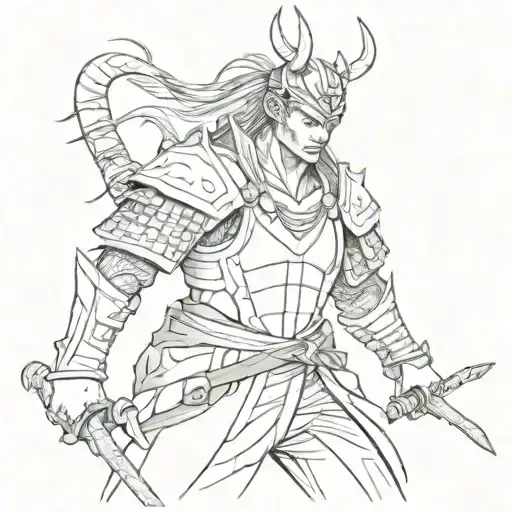 Anya Demon Samurai Warrior