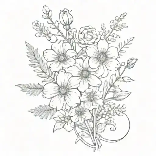 Wildflowers Intertwined Symbolizing The Client's Love