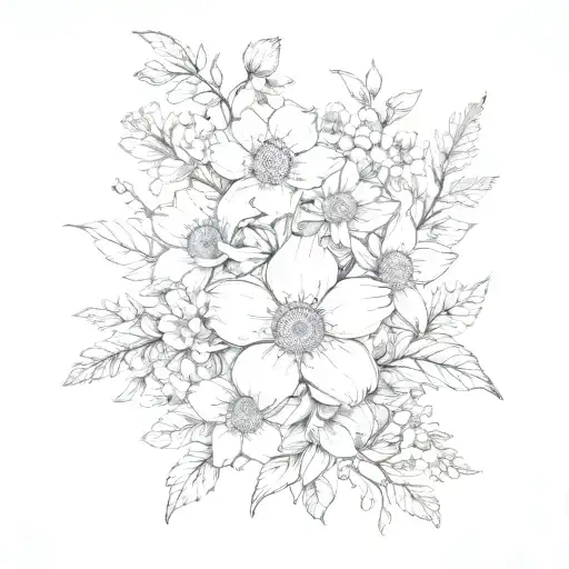 Wildflowers Intertwined Symbolizing The Client's Love