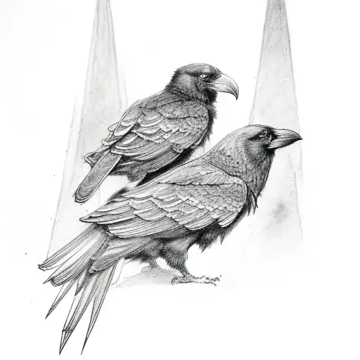 Muninn And Huginn Norse Ravens