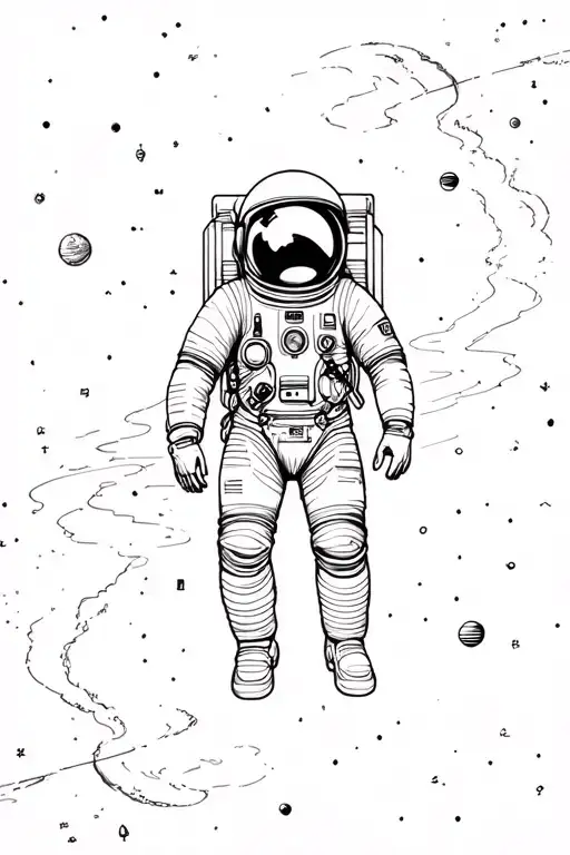 Astronaut Floating In Space