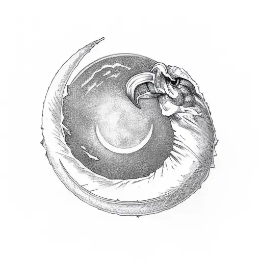 Elegant Crescent Moon