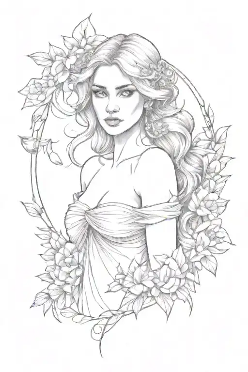 Full Body Aphrodite Realistic Beautiful Girl Shoulder