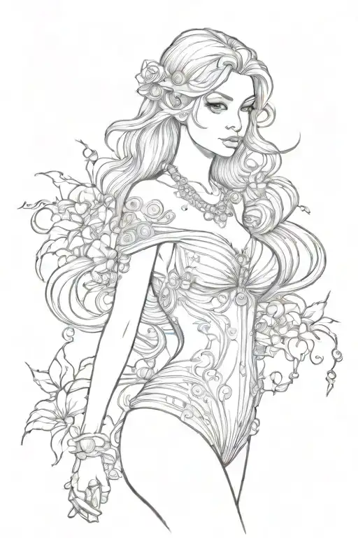 Full Body Aphrodite Realistic Beautiful Girl Shoulder