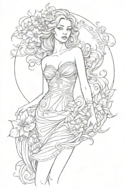 Full Body Aphrodite Realistic Beautiful Girl Shoulder