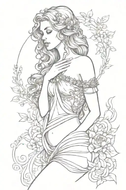 Full Body Aphrodite Realistic Beautiful Girl Shoulder