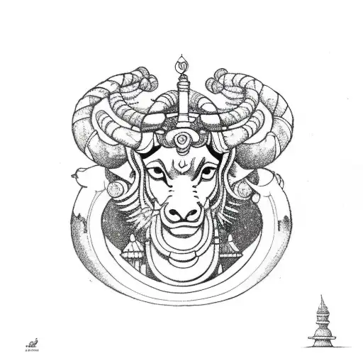 Capricorn For Bicep With Lord Hanuman