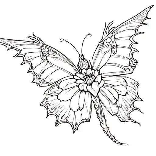 Dragon Butterfly Flower