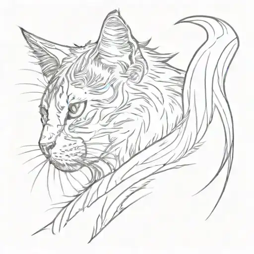 Cat From Behind Looking Over Its Shoulder