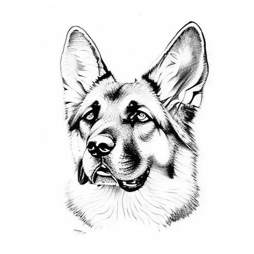 German Shephard Dog With Name Stella