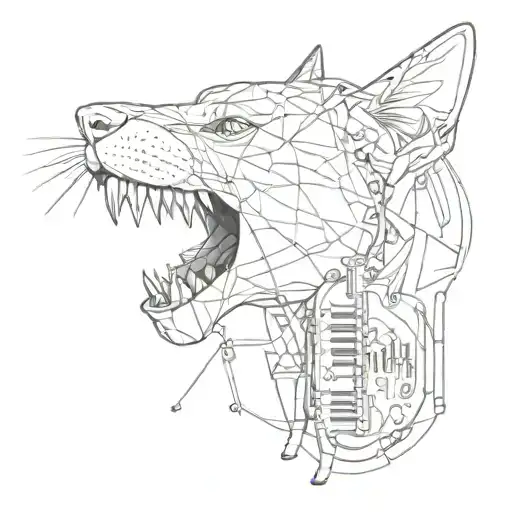 Abstract Music And Feline Jaw Open