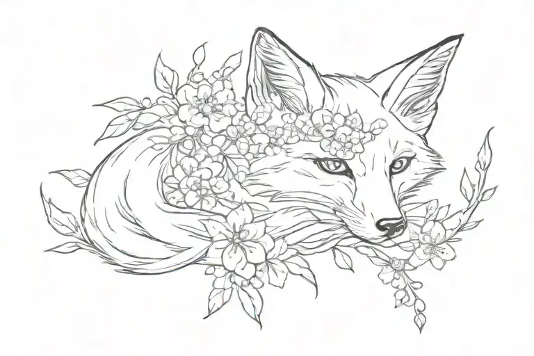 Fox And Sakura For The Wrist Band