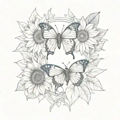 Sunflower Butterfly Book