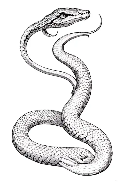 Not An Aggressive Snake Without Scales And Without Clear Black Lines For A Man
