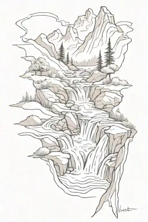 Mountain Stream Flowing