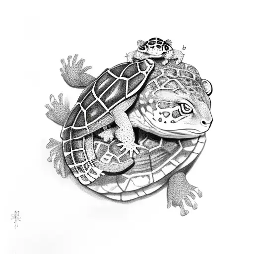 Leopard Gecko With A Headband Handing A Turtle A Heart