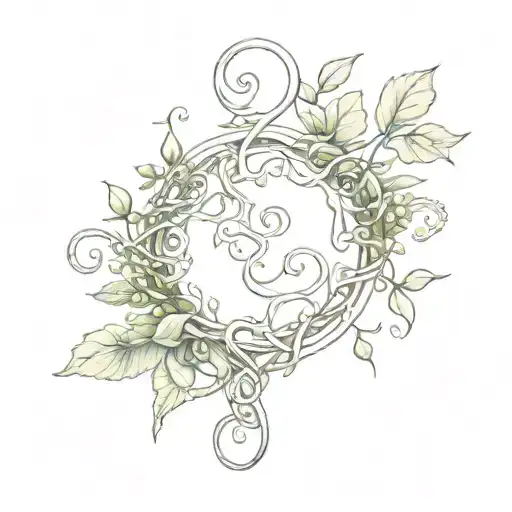 Symbol Of Empathy With Vines