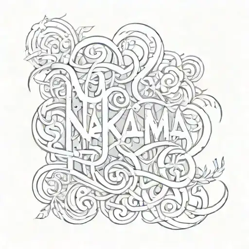 Word Nakama Lettering