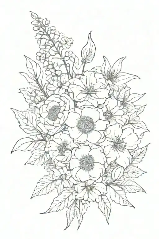 Birth Flower Bouquet July And October