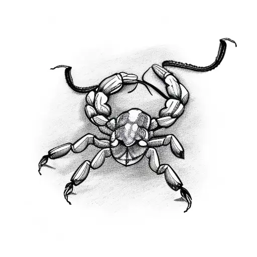 Scorpion With Two Ribbons Tied On Its Tail