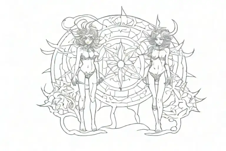 Twin Sun Standing On Legs