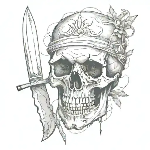 Skull And Knife