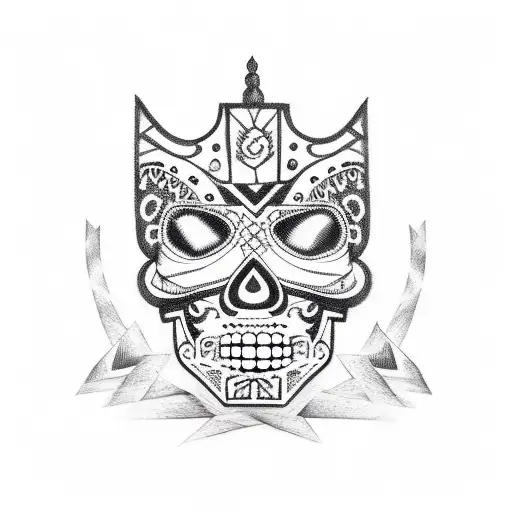 Aztec Day Of The Dead Luchador