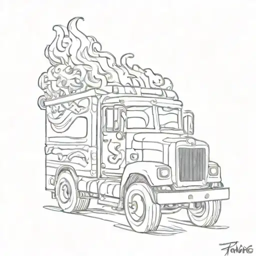 Flames Truck Baby Mack