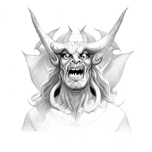 Satan Casting Dice In Hell