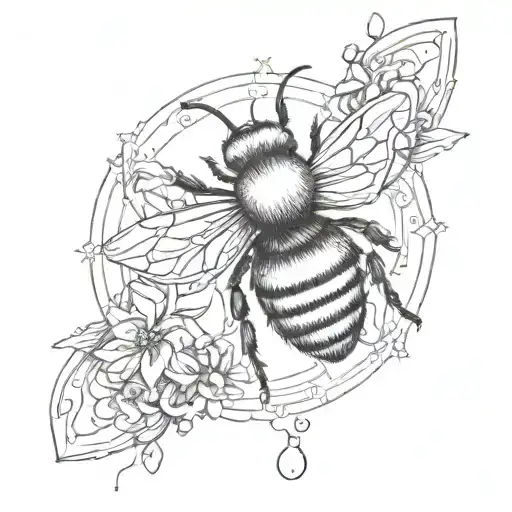 Bumble Bee Mandala Design Inspired