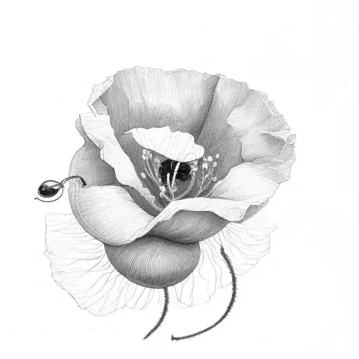 Poppy And Rose Entwined