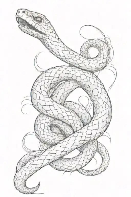 Snake Wrapped On Fore Arm With A Night Theme