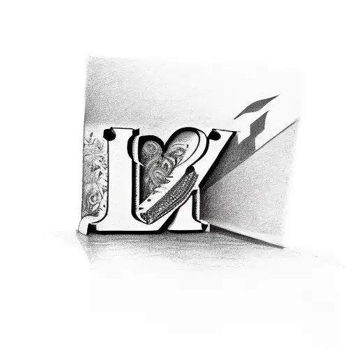 Love With Letters R And V